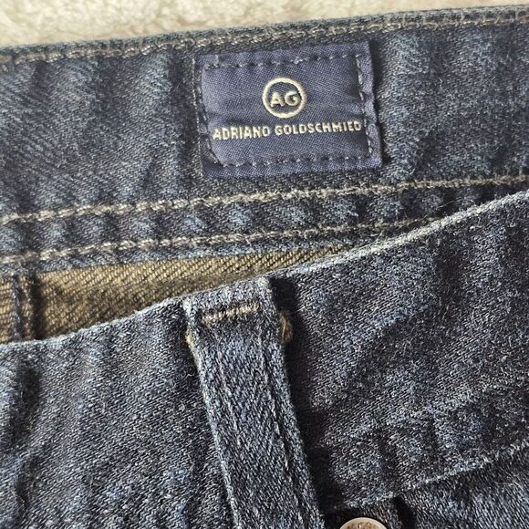 Adriano Goldschmied Jeans Mens 36x34 Black Denim Protege Straight Leg dark - Picture 8 of 13